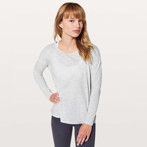 Lululemon Back Into It Long Sleeve Size ? (8?) W3BK0S Pima Cotton Loose Fit